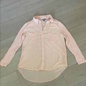 Light Peach-Pink Button-Up Shirt
